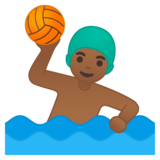 男子水球:中深色肤色emoji素材一 160x160像素