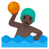 男子水球:深色肤色emoji素材一 160x160像素