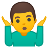 男人耸肩emoji素材一 160x160像素