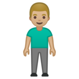 男士站立:中浅肤色emoji素材一 160x160像素