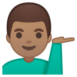 单手举起的男人:中等肤色emoji素材一 160x160像素