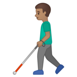 拿拐杖的男人:中等肤色emoji素材一 160x160像素