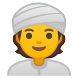 戴头巾的人emoji素材一 160x160像素