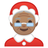 女圣诞老人:中等肤色emoji素材一 160x160像素