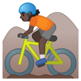 山地自行车:深色肤色emoji素材一 160x160像素