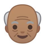 老人:中等肤色emoji素材一 160x160像素