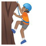 正在攀爬的人:中等肤色emoji素材一 160x160像素