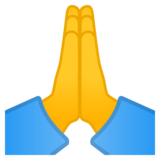 双手合十、祈祷的手emoji素材一 160x160像素