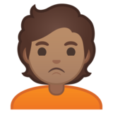 人撅嘴:中等肤色emoji素材一 160x160像素