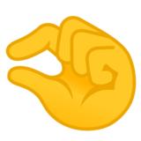 很短、捏住的手emoji素材一 160x160像素
