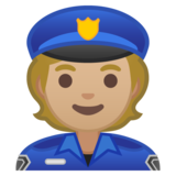 警官:中浅肤色emoji素材一 160x160像素