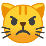 撅嘴猫emoji素材一 160x160像素
