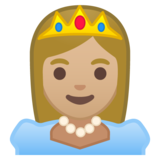 公主:中浅肤色emoji素材一 160x160像素