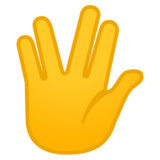 手指分开的手礼emoji素材一 160x160像素