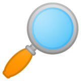 放大镜向右倾斜emoji素材一 160x160像素