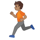 跑步者:中等肤色emoji素材一 160x160像素