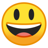 大眼睛咧嘴笑着的脸emoji素材一 160x160像素