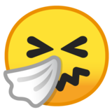 打喷嚏的脸emoji素材一 160x160像素