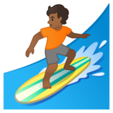 个人冲浪:中黑肤色emoji素材一 160x160像素