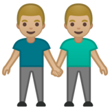 男士牵手:中浅肤色emoji素材一 160x160像素