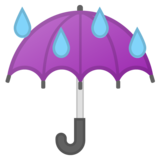 雨滴伞、有雨滴的伞emoji素材一 160x160像素