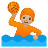 玩水球的人:中等浅肤色emoji素材一 160x160像素