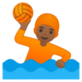玩水球的人:中等深色肤色emoji素材一 160x160像素