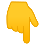 指向下方的手emoji素材一 160x160像素