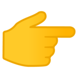 指向右边的手emoji素材一 160x160像素