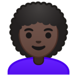 女人:深色肤色,卷发emoji素材一 160x160像素