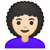 女:肤色浅,卷发emoji素材一 160x160像素