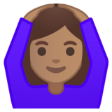 做“好”手势的女人:中等肤色emoji素材一 160x160像素