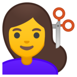 理发的女人emoji素材一 160x160像素