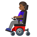 坐电动轮椅的女性:中深色肤色emoji素材一 160x160像素