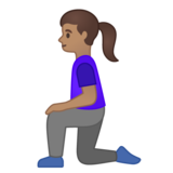 跪着的女人:中等肤色emoji素材一 160x160像素