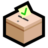 带选票的投票箱emoji素材一 160x160像素