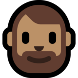 男士:中等肤色,胡须emoji素材一 160x160像素