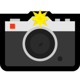 带闪光灯的照相机emoji素材一 160x160像素