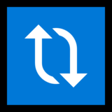 顺时针垂直箭头emoji素材一 160x160像素