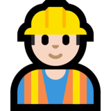 施工人员:浅肤色emoji素材一 160x160像素