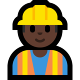 施工人员:深色肤色emoji素材一 160x160像素