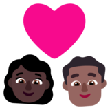 情侣: 女人男人较深肤色中等-深肤色emoji素材一 160x160像素