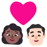 情侣: 女人男人中等-深肤色较浅肤色emoji素材一 160x160像素