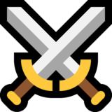 交叉的剑emoji素材一 160x160像素