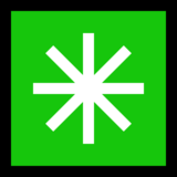 八辐星号emoji素材一 160x160像素