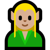 精灵:中浅肤色emoji素材一 160x160像素