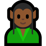 精灵:中黑肤色emoji素材一 160x160像素