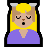 按摩者:中浅肤色emoji素材一 160x160像素
