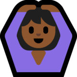 做“好”手势的人:中等深色肤色emoji素材一 160x160像素