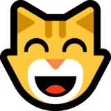笑眯眯的猫emoji素材一 160x160像素